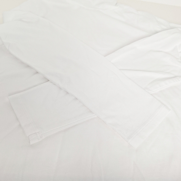 The TALBOTS Tee Petite Large White Cotton Blend Long‎ Sleeve Turtleneck - Picture 9 of 15